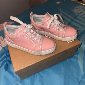 Pink Lace-Up Sneakers